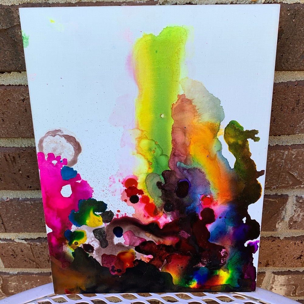 Small work of abstract art 9x12